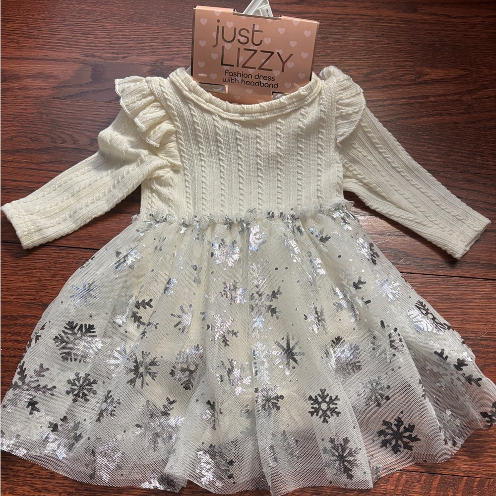 Cream and Silver Kids Dress